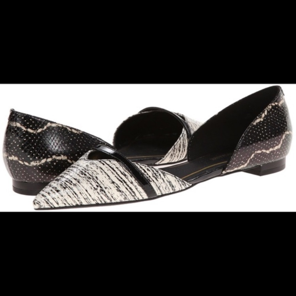 Enzo Angiolini Black and White Flats